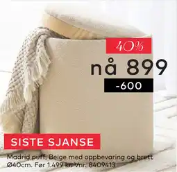 Skeidar Madrid puff tilbud