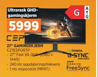 POWER 27 GAMINGSKJERM tilbud