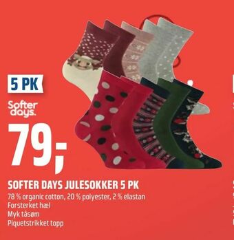 Coop Obs Softer days julesokker 5 pk tilbud