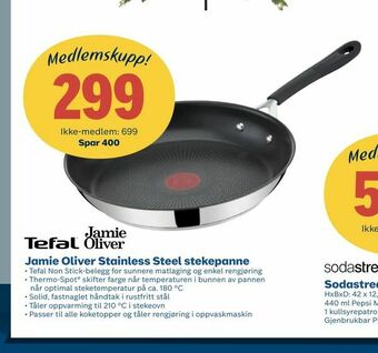 Coop Obs Jamie Oliver Stainless Steel stekepanne tilbud