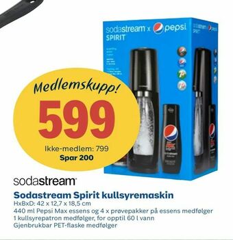 Coop Obs Sodastream Spirit kullsyremaskin tilbud