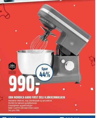 Coop Obs Obh nordica 6800 first deli kjøkkenmaskin tilbud