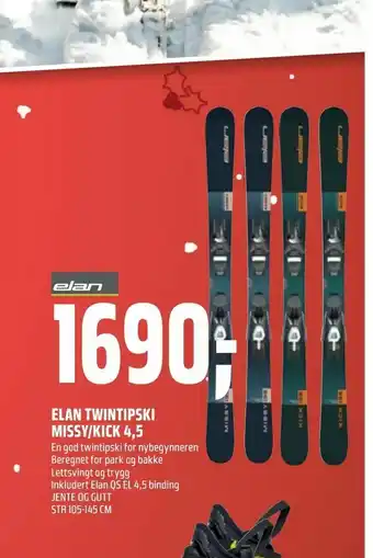 Coop Obs Elan twintipski missy/kick 4,5 tilbud