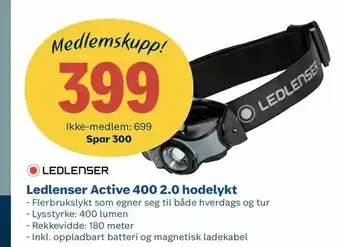 Coop Obs Ledlenser Active 4002,0 hodelykt tilbud