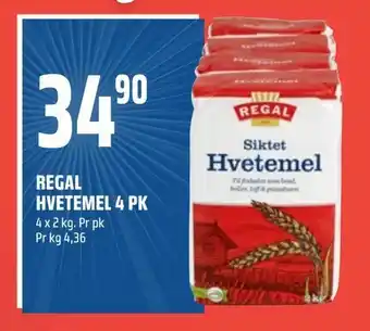 Coop Obs Regal hvetemel 4 pk tilbud