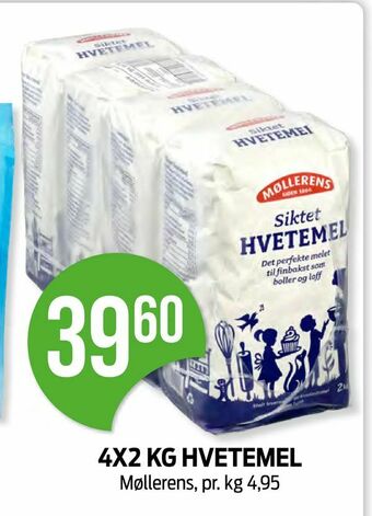 Kiwi 4x2 kg hvetemel tilbud