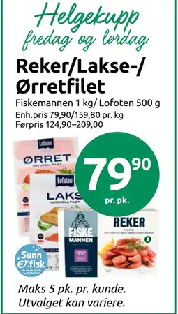 Joker Reker/Lakse-/ Ørretfilet tilbud