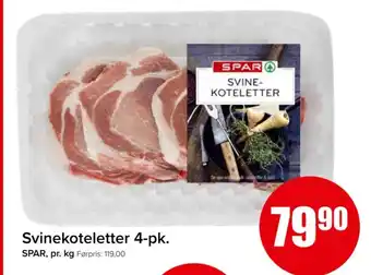 Spar SPAR Svinekoteletter tilbud