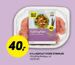 Bunnpris KYLLINGFILET STORE STRIMLER tilbud