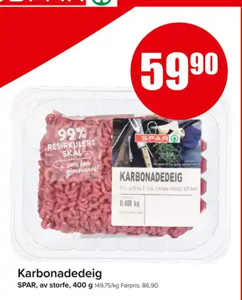 Spar Karbonadedeig tilbud