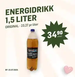Holdbart ENERGIDRIKK 1,5 LITER tilbud
