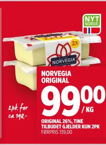 Meny NORVEGIA ORIGINAL tilbud