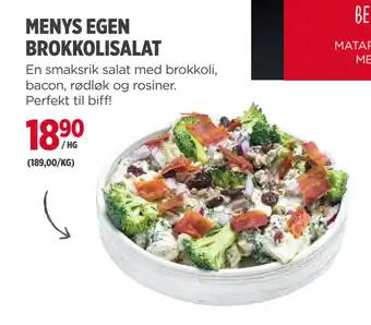 Meny MENYS EGEN BROKKOLISALAT tilbud