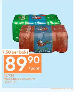 Gigaboks Mack julebrus 12 x 330 ml tilbud