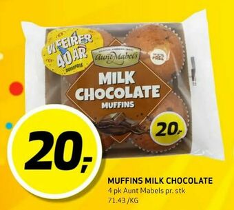 Bunnpris Muffins milk chocolate tilbud