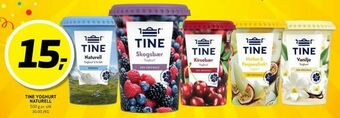 Bunnpris Tine yoghurt naturell tilbud