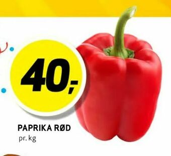 Bunnpris Paprika rød tilbud