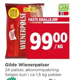 Meny Gilde wienerpølser tilbud