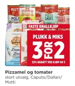 Meny Pizzamel og tomater tilbud