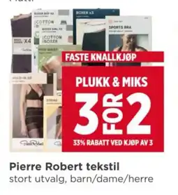 Meny Pierre robert tekstil tilbud