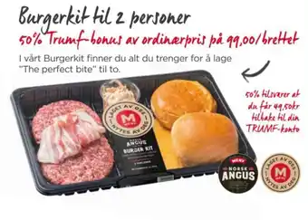 Meny Burgerkit til 2 personer tilbud