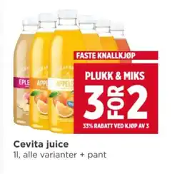 Meny Cevita juice tilbud