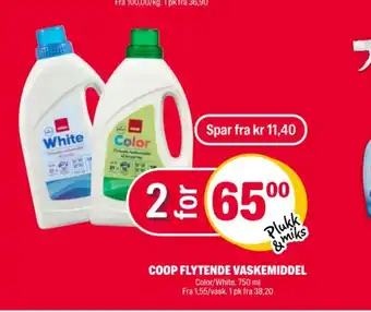 Coop Extra COOP flytende vaskemiddel tilbud