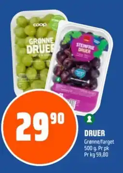 Coop Obs Druer grønne/farget tilbud