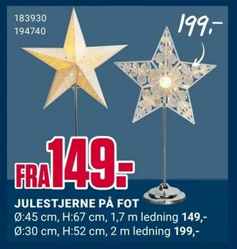 Europris Julestjerne på fot tilbud
