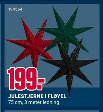 Europris Julestjerne i fløyel tilbud