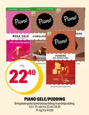 Coop Extra PIANO gele/pudding tilbud