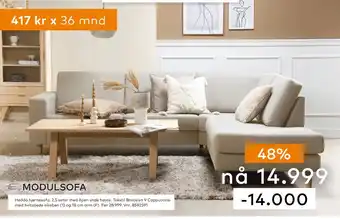 Skeidar Hedda hjørnesofa tilbud