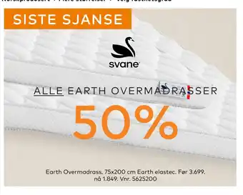 Skeidar Earth Overmadrass tilbud