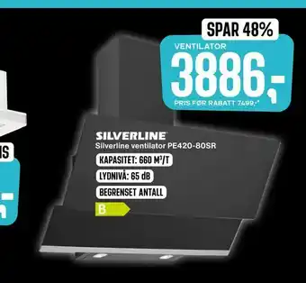 Skousen Silverline ventilator PE420-80SR tilbud
