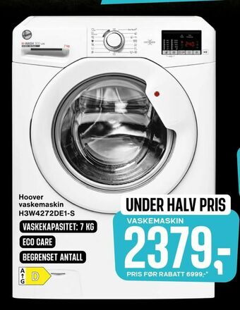Skousen Hoover vaskemaskin H3W4272DE1-S tilbud