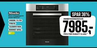 Skousen Miele innbyggingsovn H22671BPCLST tilbud