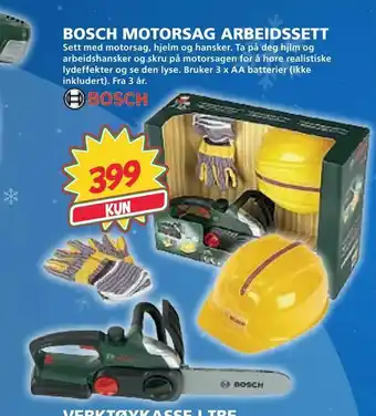Extra Leker Bosch motorsag arbeidssett tilbud