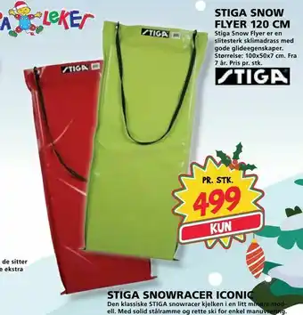 Extra Leker Stiga snow flyer 120 cm tilbud