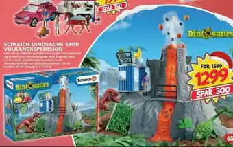 Extra Leker Schleich dinosaurs stor vulkanekspedisjon tilbud