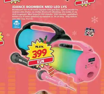 Extra Leker iDANCE BOOMBOX MED LED LYS tilbud