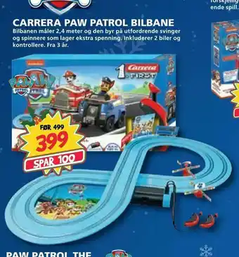 Extra Leker Carrera paw patrol bilbane tilbud