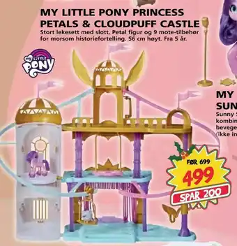 Extra Leker My little pony princess petals & cloudpuff castle tilbud