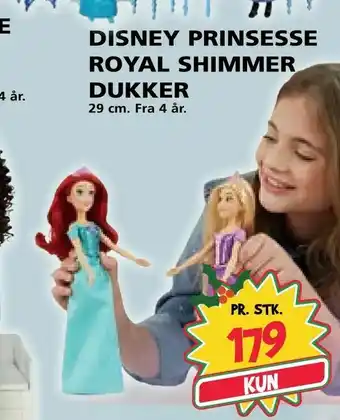 Extra Leker Disney prinsesse royal shimmer dukker tilbud