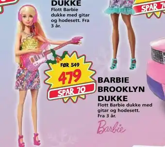 Extra Leker Barbie brooklyn dukke tilbud