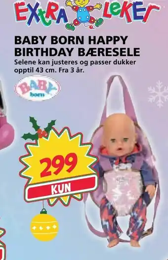 Extra Leker Baby born happy birthday bæresele tilbud