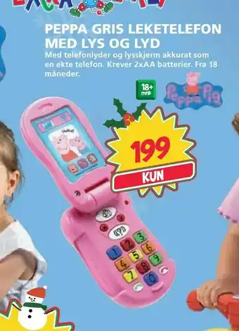 Extra Leker Peppa gris leketelefon med lys og lyd tilbud