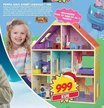 Extra Leker Peppa gris stort lekehus i tre tilbud