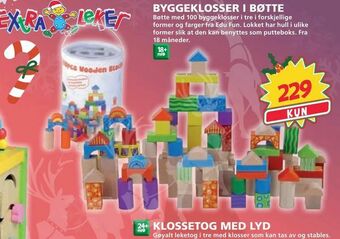 Extra Leker Byggeklosser i bøtte tilbud