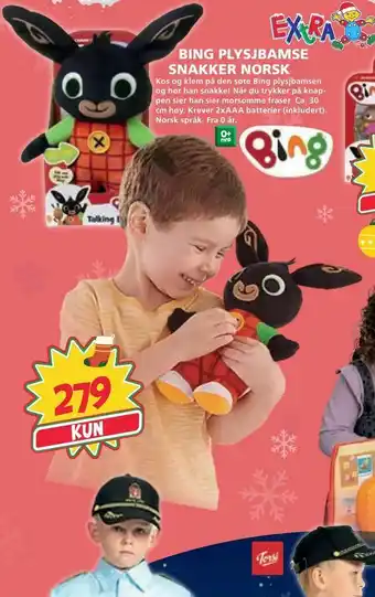 Extra Leker Bing plysjbamse snakker norsk tilbud