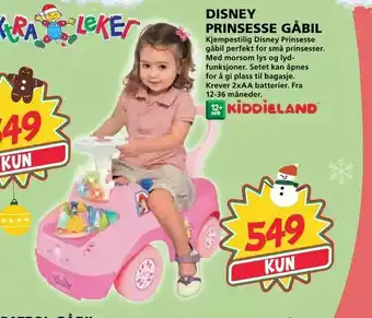 Extra Leker Disney prinsesse gåbil tilbud